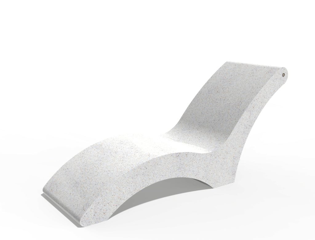 Chaise longue in calcestruzzo