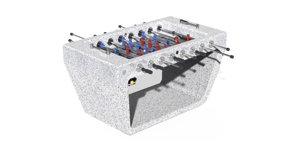 Calciobalilla in calcestruzzo