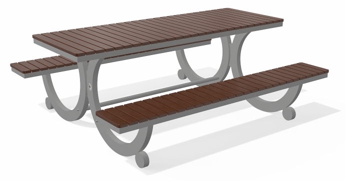 Tavolo con le curve in Resysta