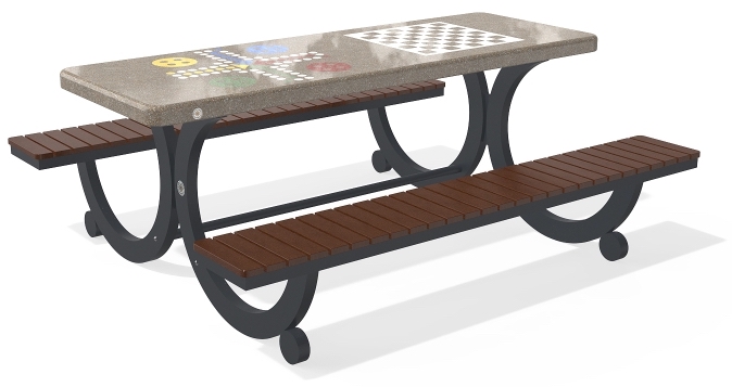 Tavolo con le curve in Resysta